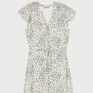 Sheer black and off white dress